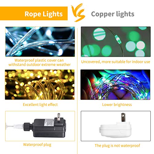 Minetom Color Changing Rope Lights: 108 Ft 330 Led Outdoor String Lights With Plug | Twinkle Lights For Bedroom Wedding Patio Garden Christmas Decor | 16 Colors #TOP4