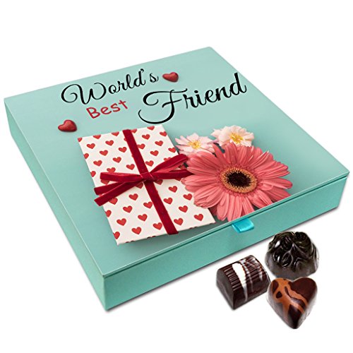 Image of Chocholik Friendship Gift Box - World's Best Friend Chocolate Box for Friends - 9pc