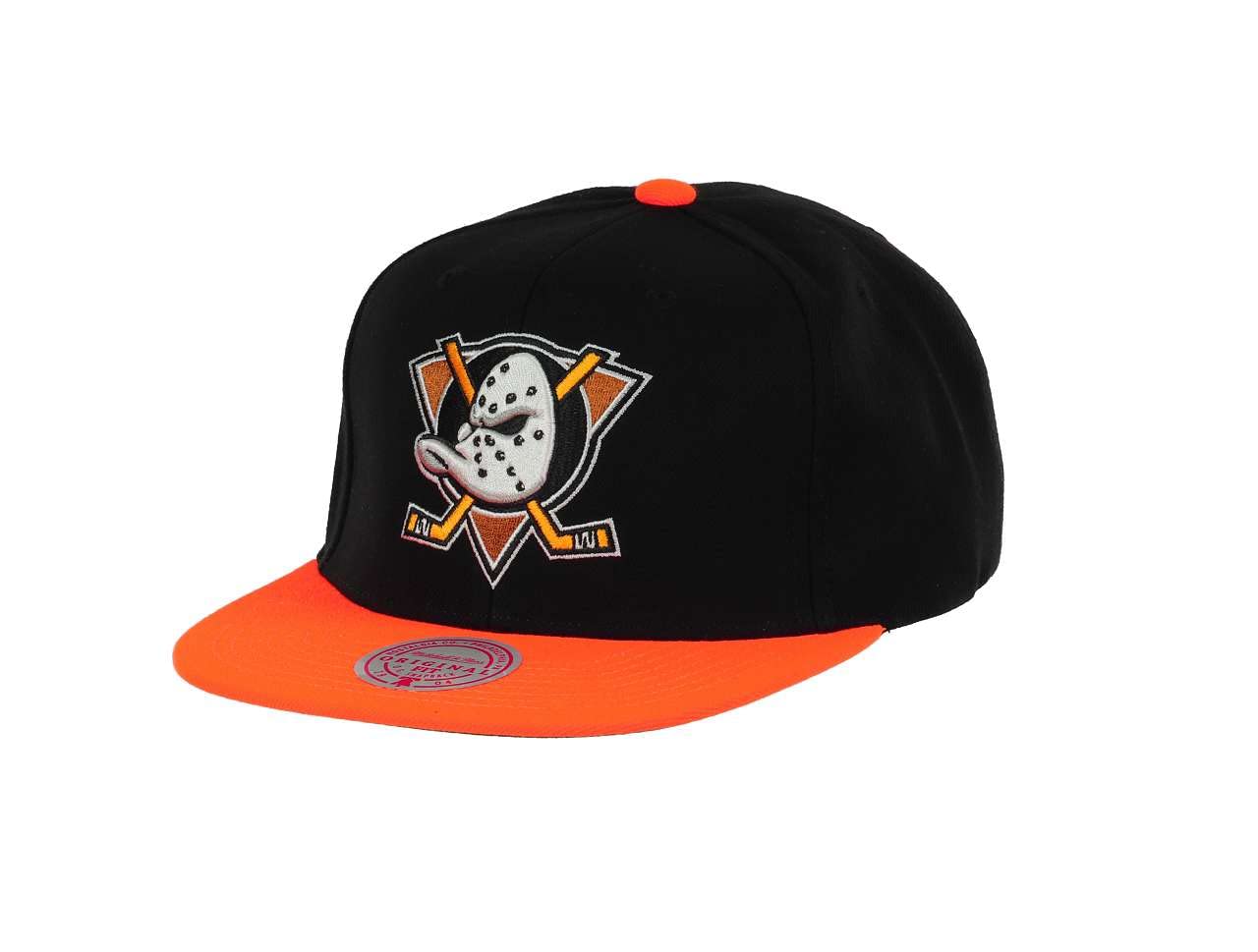 Mitchell & NessMighty Ducks of Anaheim NHL Team 2 Tone Snapback Cap Baseball Cap, Grey, One Size