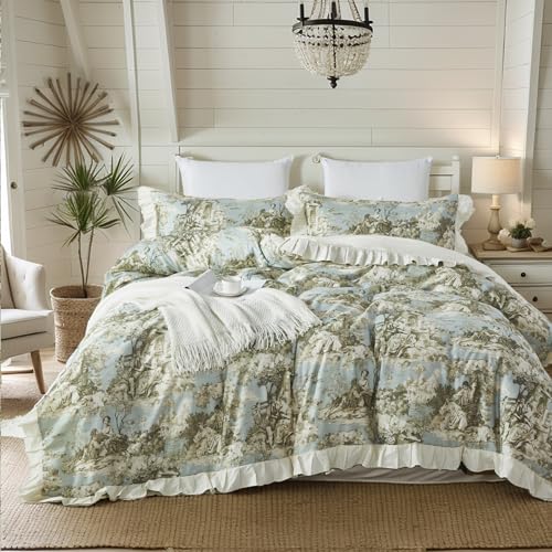 Brandream French Country Toile Duvet Cover Set Full Size for