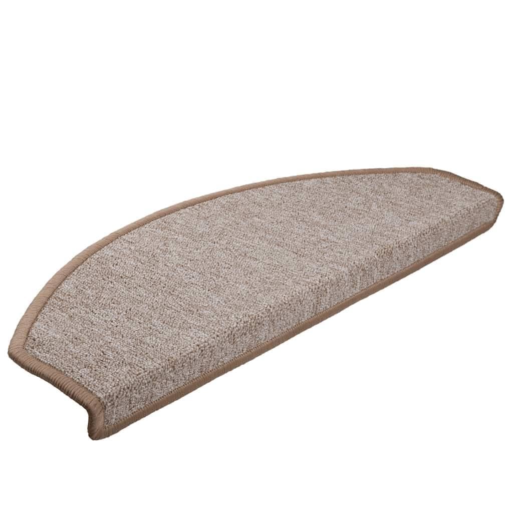 Tapis d'escalier autocollants contre les bruits de pas et marches glissantes marron clair