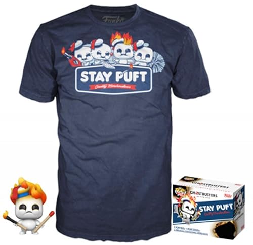 Ghostbusters Funko Afterlife POP! & Tee Box Stay Puft Quality Marshmallows Size L
