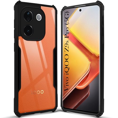 Image of Jkobi Back Cover Case for vivo iQOO Z9s Pro (Shockproof with Polycarbonate Clear Panel | Professional Black)