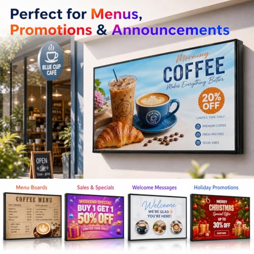 Image of P5 Outdoor LED Sign 65 inch x 34 inch, IP65 Waterproof Programmable Full Color Digital Display with WiFi & USB Control, High-Resolution Scrolling Text Image Video LED Advertising Board for Business