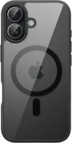 JETech Capa Magnética para iPhone 17 6,3 Polegadas Compatível com MagSafe, Case à Prova de Choque, Moldura de TPU Fosco Cor Sólida, Parte Traseira Claro Antirriscos (Preto)