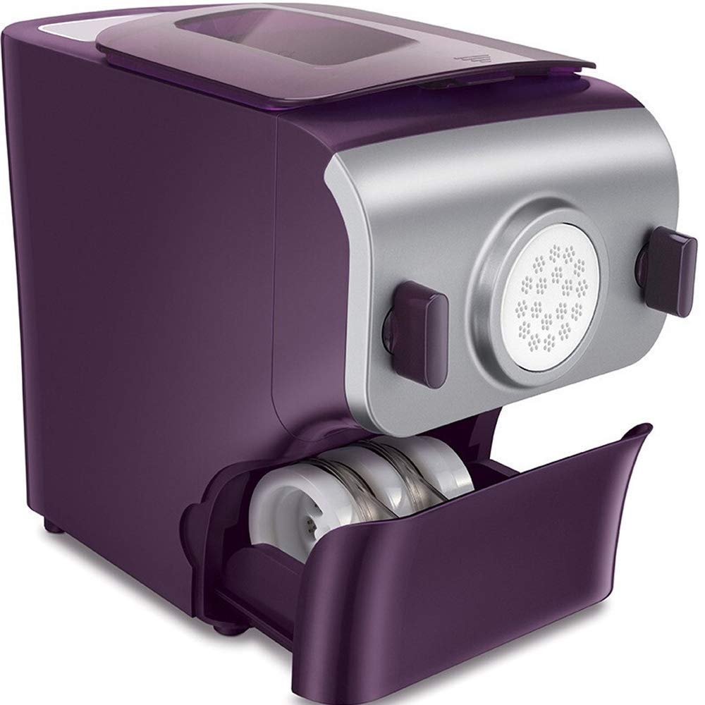 Delicate Macchina per la Pasta Macchina Automatica per Tagliatelle per Uso Domestico Pressa per Impasto Multifunzionale Elettrica Intelligente (Color : Purple, Size : 35x22x30cm)