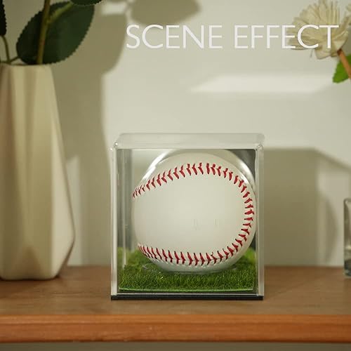 Miniatura 4 de GMAXT Vitrina de béisbol, nueva funda de béisbol acrílica, pantalla de soporte de béisbol con protección UV para béisbol, pelota de tenis, pelota de