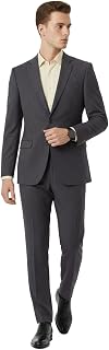 Raymond Men Regular Fit Solid Pattern Terylene Rayon Blend Notch Lapel Full Sleeve Formal Suit