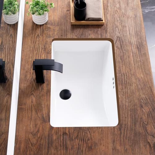Lavabo encastrable 61 cm sous comptoir rectangle céramique blanche - 5