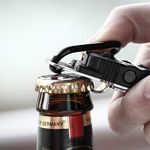 Multitool Screwdriver, 7 in 1 Pocket Multitool, Compact Portable Mini Outdoor Tool, with Bottle Opener, LED Lights, Mountaineering Buckle, Small and Medium Cross Screwdriver and one-Word Screwdriver