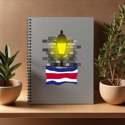 Carnet Costa Rica Street Lamp en briques A5 ligné lot de 20 cahiers pour notes