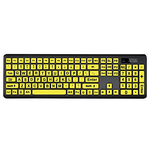 FairOnly 104Keys Computer Keyboard 1.35m Cable Ergonomic Design Wired