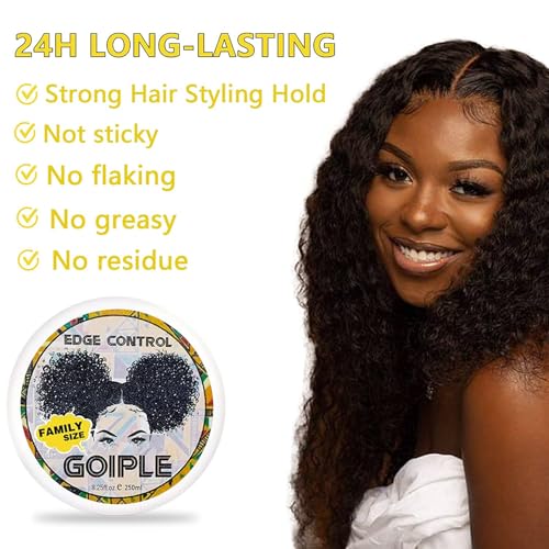 Goiple 8.25 Oz Edge Control Wax For Women, Non-Greasy Edge Smoother For Back Hair Extreme Hold Pack thumb #2