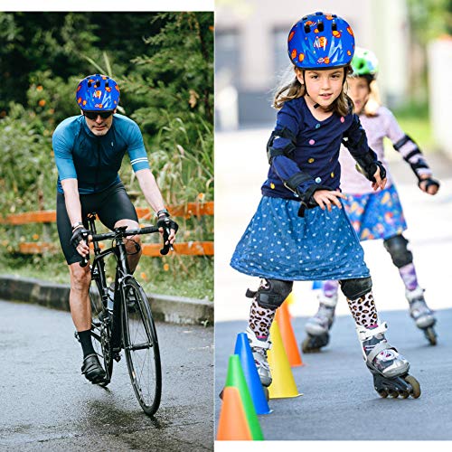 Rayhome Skateboard/Skate Protection Pads Set Sports Protective Gear Set Knee Elbow Wrist Guards Pads for Skateboard Bike Roller Skating Cycling Scooter Hiking Hoverboard (Blue, Medium) - Thumbnail 7