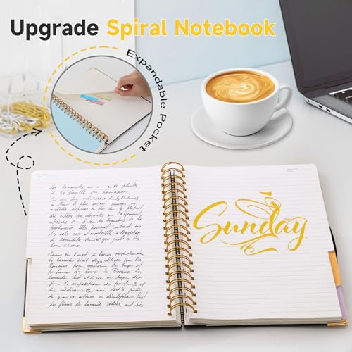 Carnet à spirale noir pour le travail et la prise de notes