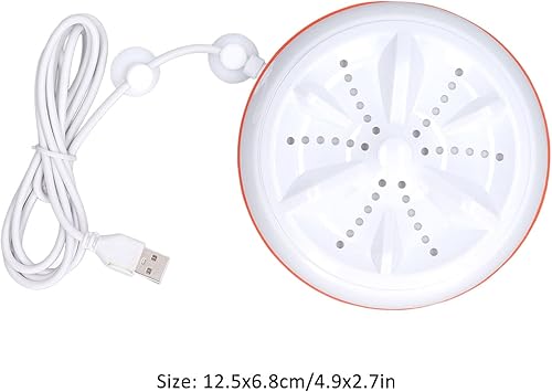 Miniatura 7 de Mini lavadora portátil, mini lavadora ultrasónica de 27 W, USB 50 segundos, círculo de limpieza inversa de 30 minutos, lavadora de turbina de