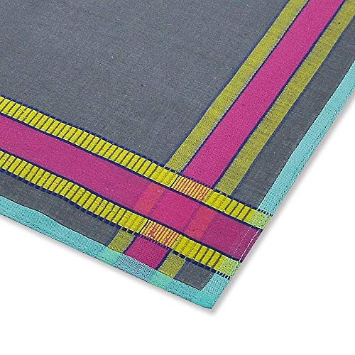 Men\'s Soft Cotton Handkerchiefs with Assorted Color 6 Piece Gift Set by Zenssia