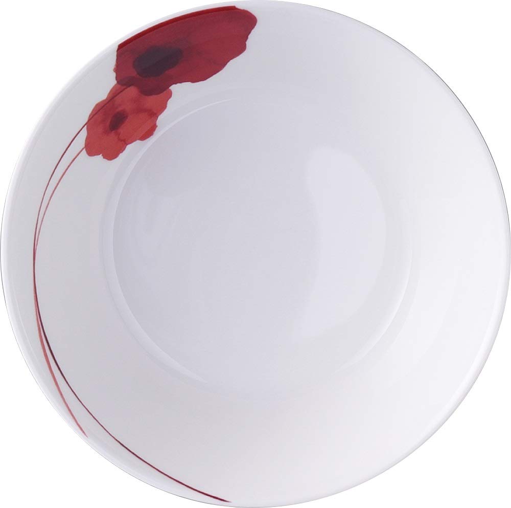 Narumi 52214-3658 Spring Field Bowl, Dish, 5.5 inches (14 cm), Red, Anemone, Microwave Safe, Dishwasher Safe, Made in Japan