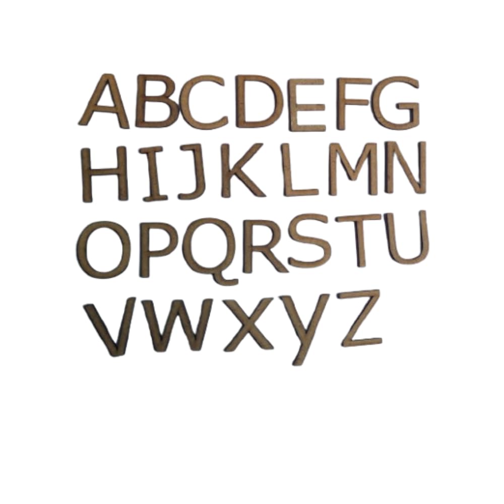 Triaph Wooden Uppercase Letter Set A-Z – 26(4pcs Set)| MDF Capital Letters for Kids Learning, DIY Crafts, School Projects, and Room Decor-image-47
