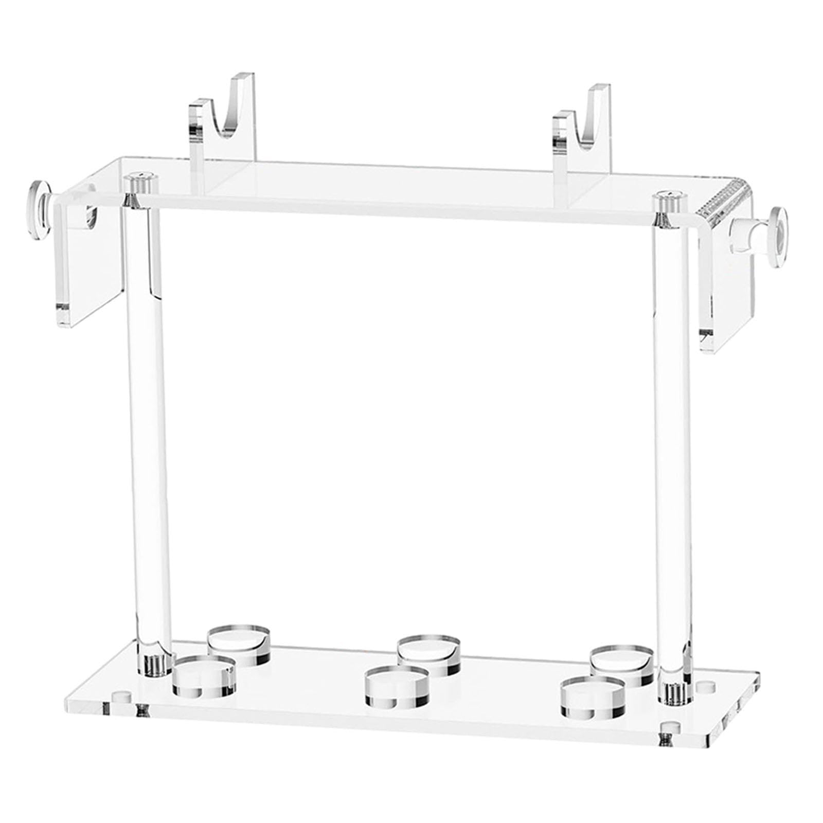 Supporto per Asciugacapelli Da Tavolo, Porta Accessori per Capelli, Ripiano Trasparente per Riporre Arricciacapelli E Accessori per Parrucchiere,
