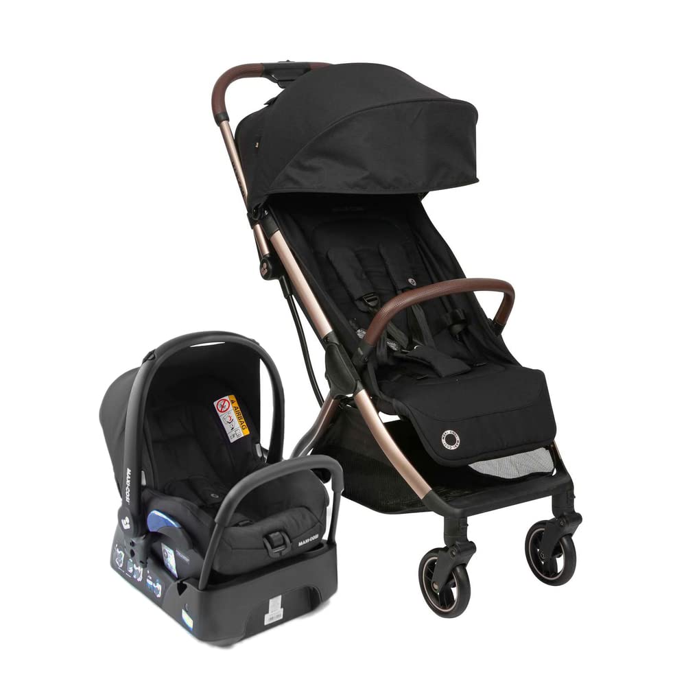 Maxi-Cosi, Travel System Eva Trio, Essential Black Champagne : Bebés