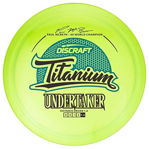 Discraft Paul McBeth Signature Titanium Undertaker Distance Driver Golf Disc [Colors May Vary] - 170-172g