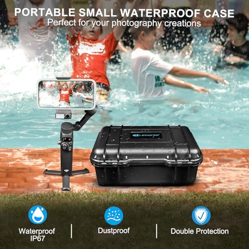 Lekufee Portable Waterproof Hard Case for DJI Osmo Mobile 8, Osmo Mobile 7P / 7, Gimbal Stabilizer, DJI Mic 3/2 / Mic Mini & More Accessories(Case Only) by Lekufee - Image 6