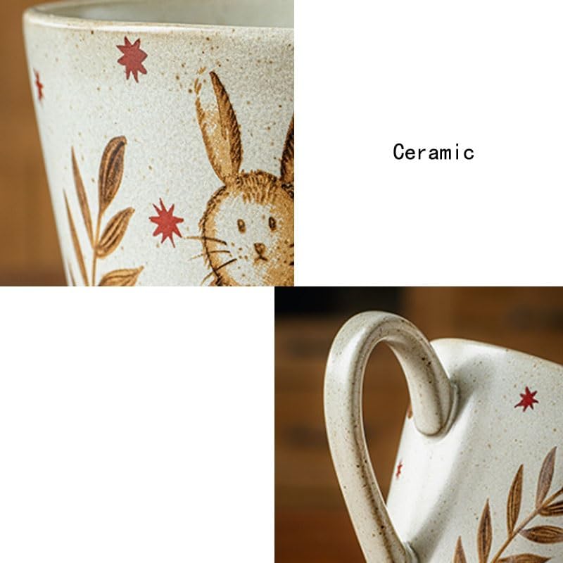 Creative Coffee Cups Saucers Coarse Pottery Latte Art Afternoon Tea Cup Set