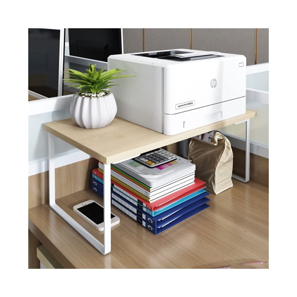 IEOWY Printer stand,Large Desktop Printer Stand - 2-Tier High Capacity Multi-Purpose Printer Shelf with Anti-Skid Feet - Ideal for Home Office Organization and Space Saving (Low Size)