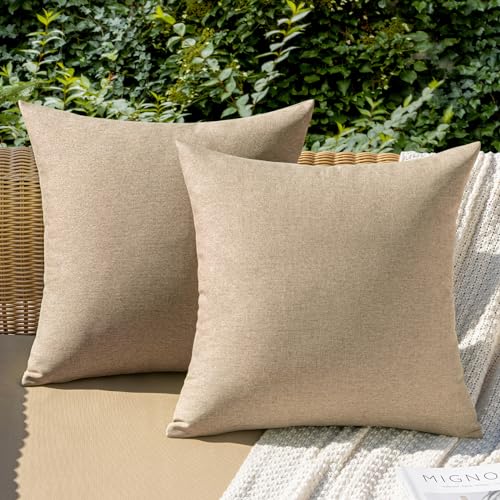 MIULEE Pack of 2 Decorative Outdoor Solid...