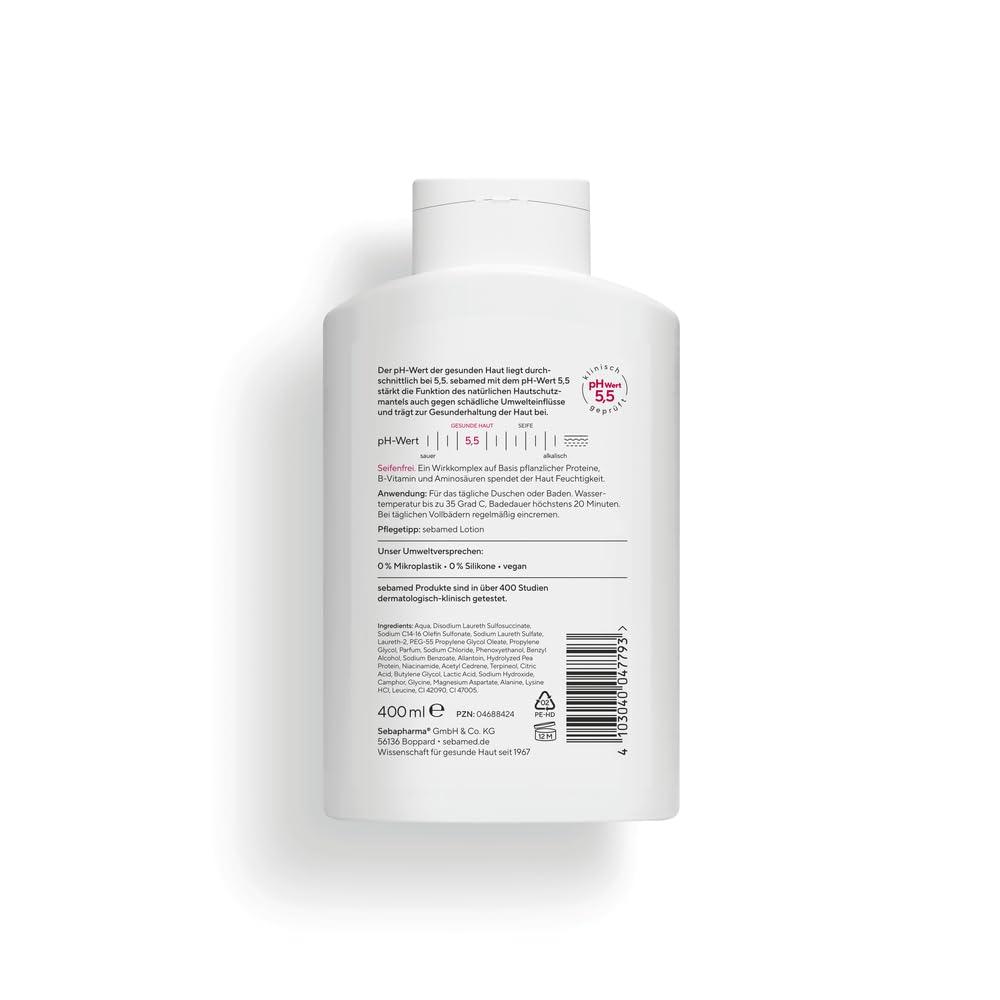 Sebamed Vital Dusch- und Schaumbad 400 ml, vereint besonders milde seifenfreie Reinigung mit entspannender und vitalisierender Pflege, für das tägliche Duschen oder Baden, für Damen und Herren