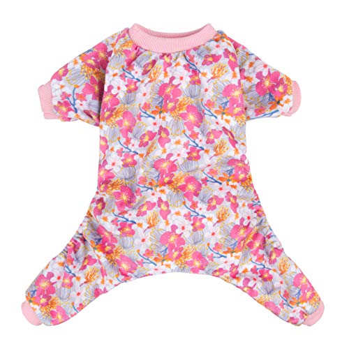 Image of CuteBone Soft & Stretchy Dog Pajamas - Cozy Pet Jammies Breathable Jumpsuit for Small Dogs - All-Season Comfy Outfit Easy-On Pullover Design - Keeps Pets Warm & Comfortable P89L