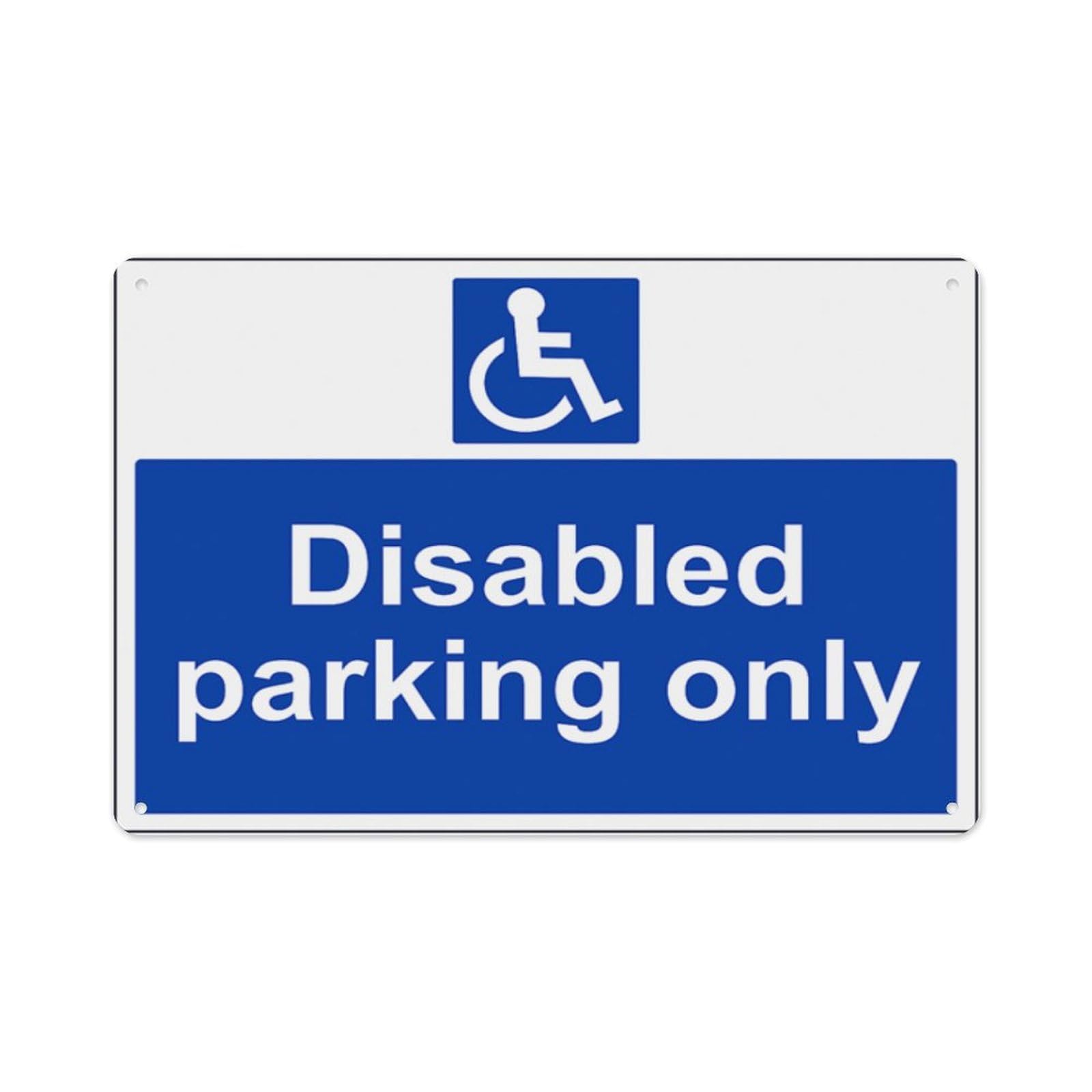 peiyeety Disabled Parking Signs Aluminum Tin Warning Signs For Home Outdoor Garden 8X12 Inches
