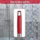 Spin Mop Ersatzgriff – 4 Abschnitte Mop oder Besenstiel kompatibel mit O Cedar Spin Mop Nachfüllungen und Besen, 76,2 cm bis 149,9 cm, amerikanisches Gewinde-Ende (Kopf nicht im Lieferumfang