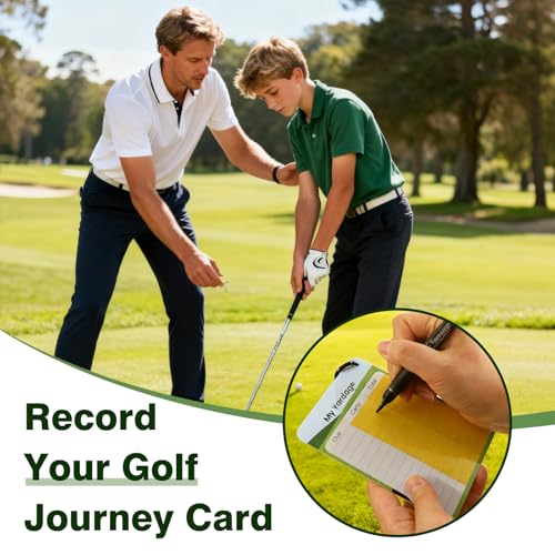 Image of 2 Pack Golf Club Distance Card, Waterproof Yardage Chart Card, Credit Card Size and Easy Carry, Quick Reference Guide with Clip, Golf Bag Accessories for Men Women Golfers | Durable、Hassle-Free、Pocket-Sized、Great Gift