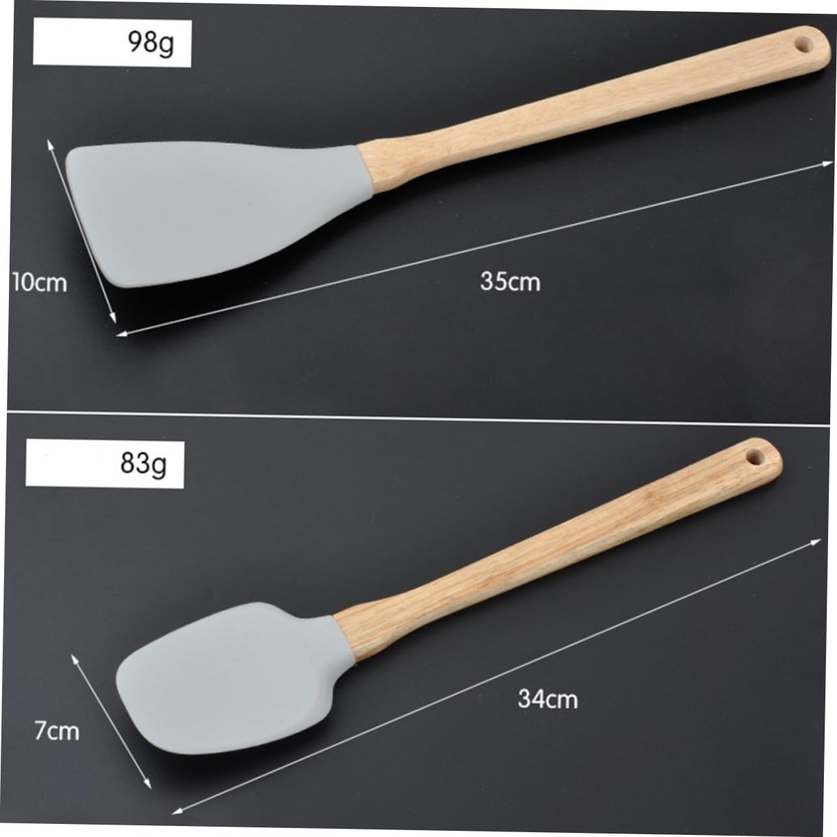 Cabilock 6stücke Teiliges Silikon Küchenutensilien Set Mit Ergonomischen Holzgriffen Hitzebeständig Flexible Antihaftbeschichtete Kochhelfer Spatel Teigschaber Löffel Für Vielseitiges Koche