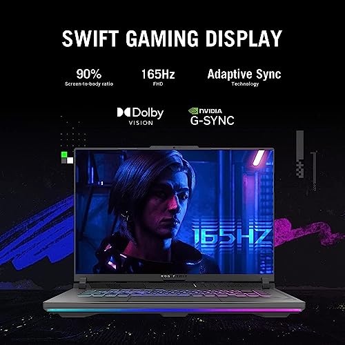Image of ASUS ROG Strix G16 Gaming Laptop 2023 Newest, 16 inch FHD 165Hz Display, Intel Core i7 13650HX up to 4.9GHz, NVIDIA GeForce RTX 4060, 64GB DDR5 RAM, 2TB SSD, Wi-Fi 6E, Bluetooth, Windows 11