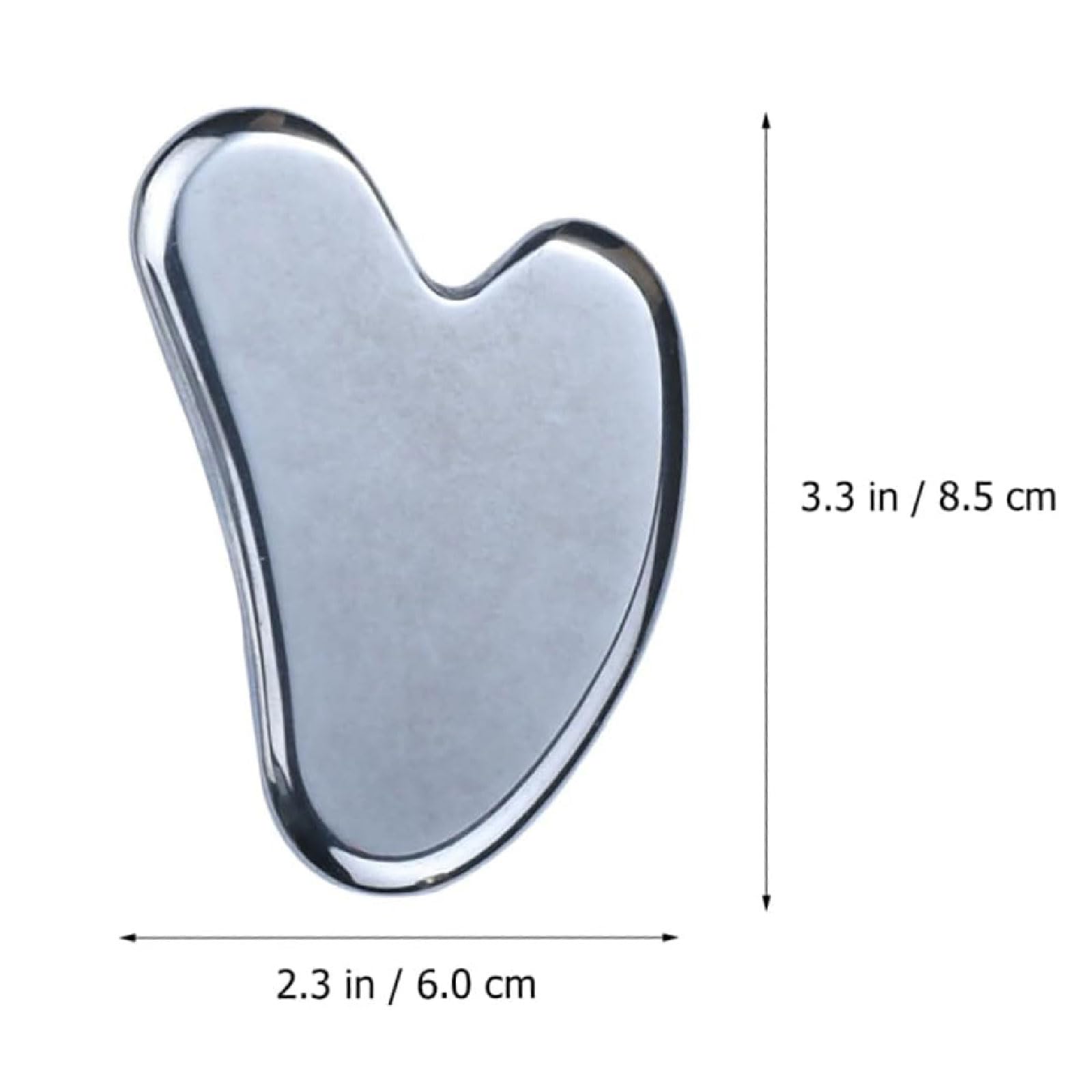 esmen Piedras de Masaje 3 Piezas de Acero Inoxidable Guasha Tablero de raspado Facial masajeador de Punto de gatillo Placa de raspado para raspado Facial/Tobillo/Cuello/músculo guasha Facia