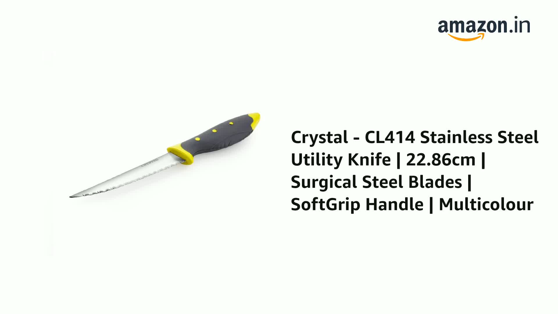 Buy Crystal - CL414 Stainless Steel Utility Knife | 22.86cm