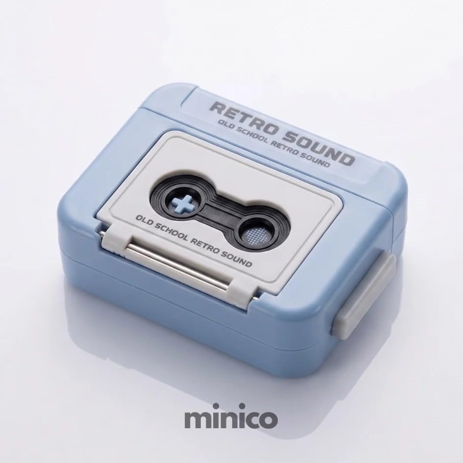 Image of Minico Mini Audio Recorder Retro Keychain | Retro Sound Recording Keychain | Cassette Tape Keychain Retro Style,Cute Portable Audio Recording Device Key Chain for Bag (Random Color) (Pack of 1)