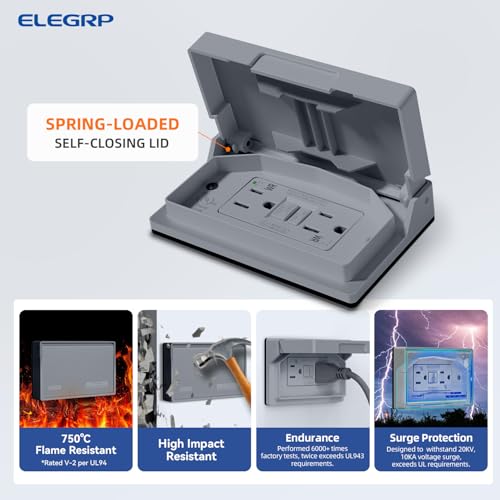 Prise GFI TRWR auto-test pour sécuriser l'éclairage de votre terrasse de jardin