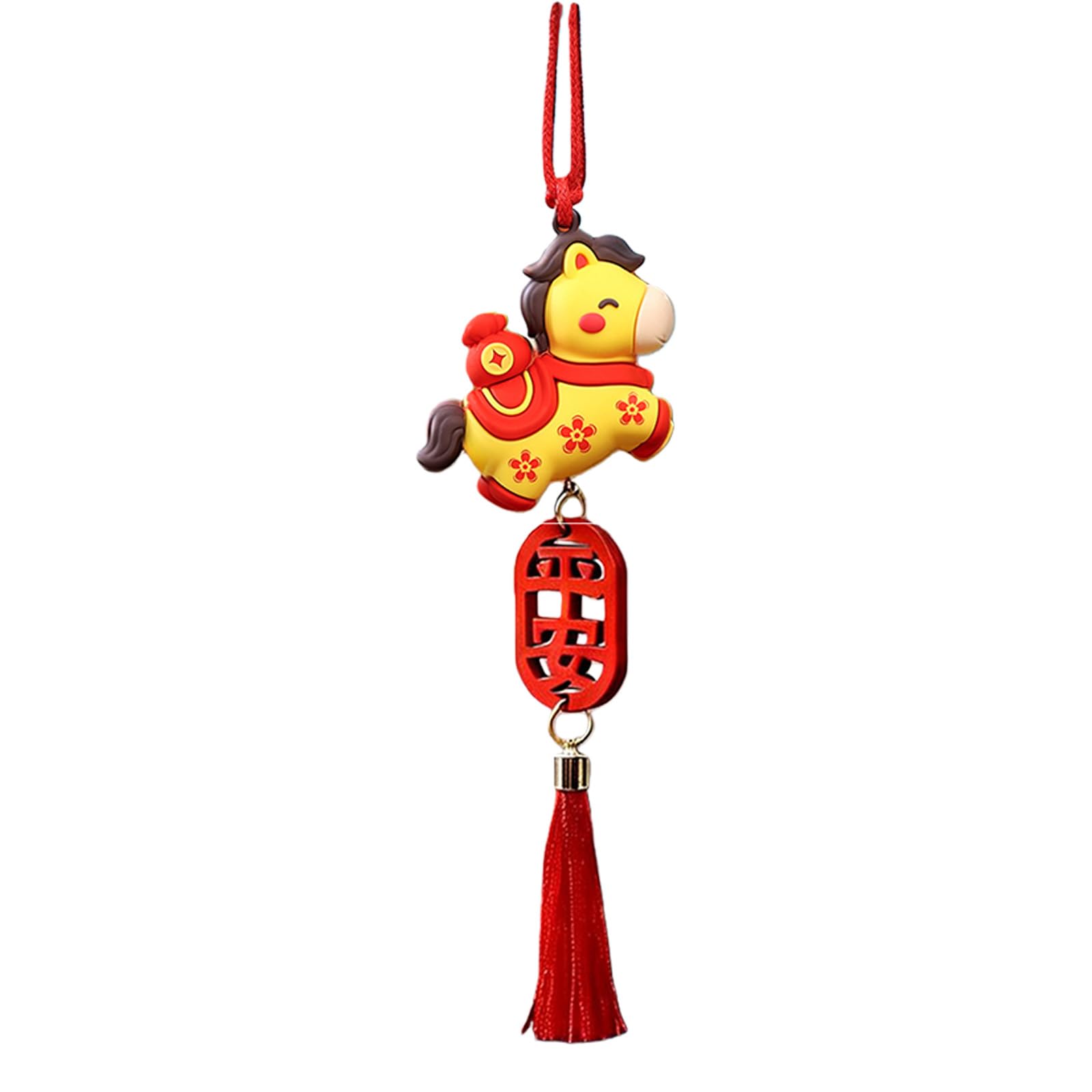 PYRIAMORE Hanging Decoration Friend & Family 3D Horse Pendant Lucky Charm Car Rearview Ornament for Good Wealth Lucky Charm