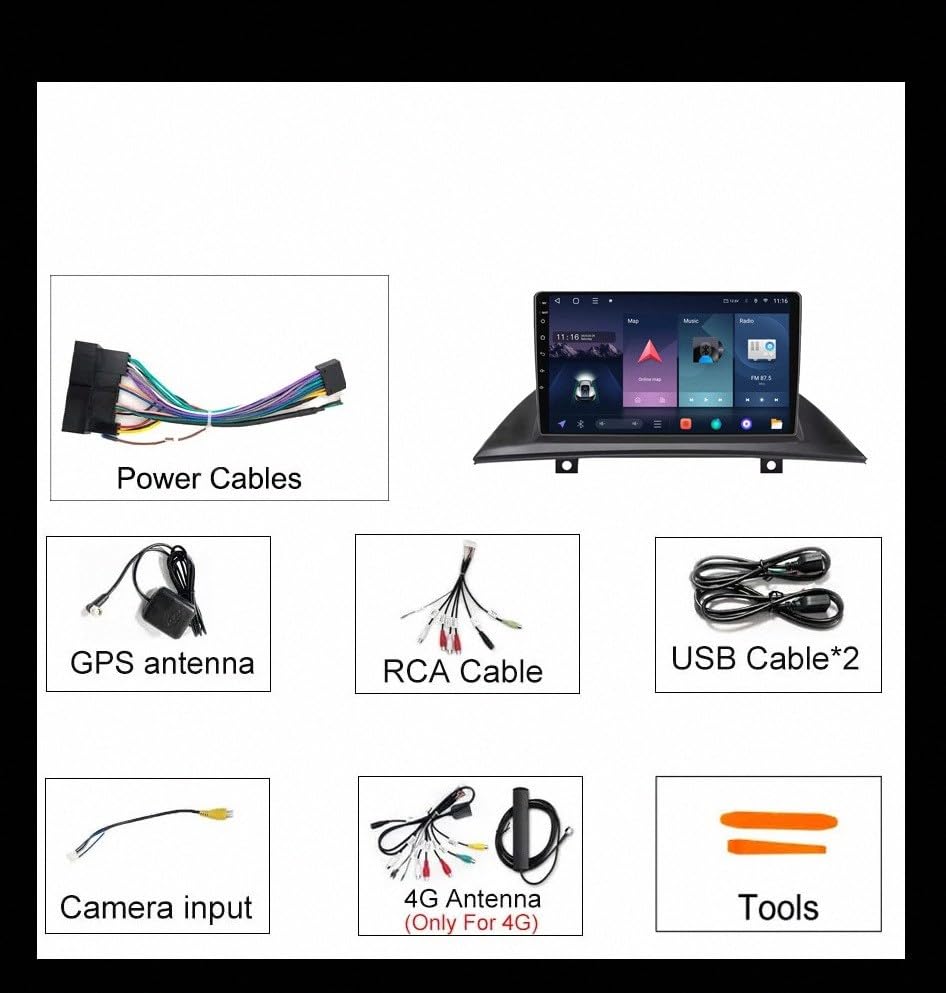 Carplay para BMW X3 E83 con Android Auto y pantalla multimedia 1G 32G 7