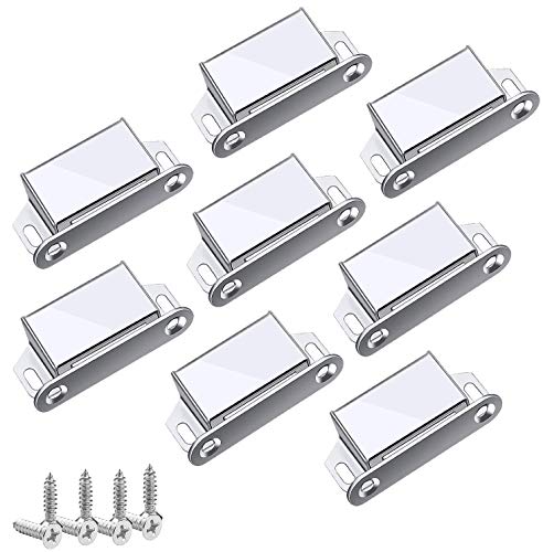 Preisvergleich Produktbild Magnetschnäpper stark, Magnetverschluss Türschließer Haftkraft 10 kg, Magnet Schranktür Türmagnet mit 32 Schrauben für Küche Tür, Schublade, Schrank, Kleiderschrank, Schuhschrank,Balkontür