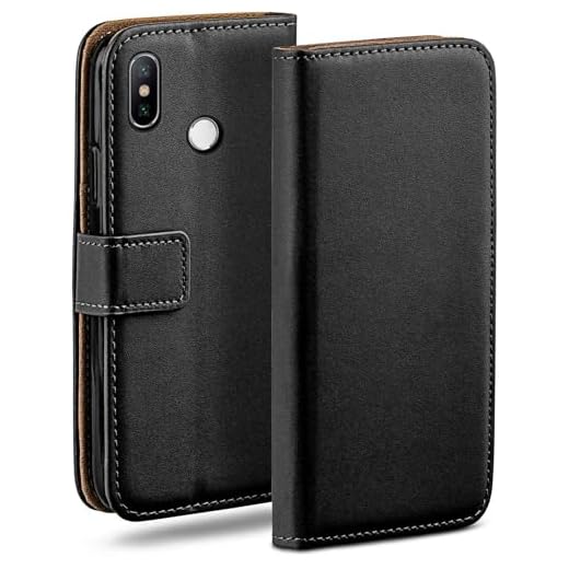 Bokfodral för Xiaomi Mi A2 Lite, Djupt svart