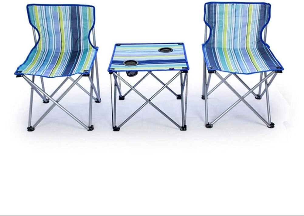 Folding Desk Folding Camping Table Oxford Aluminum Portable Folding Table Picnic Table Camping Barbecue Square Table with Storage Bag Computer Desk (Color: Green x 3) (Blue x 3)