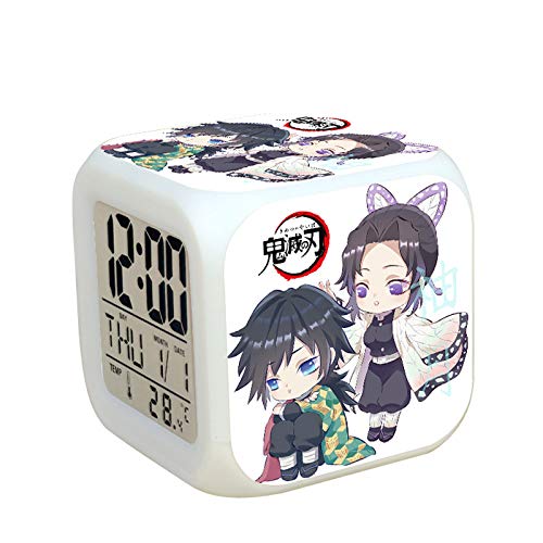Amazon.co.jp: 鬼滅の刃 置き時計 目覚まし時計 光る時計 LED デジタル