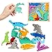 Holzspielzeug Kinder Puzzle ab 2,Dinosaurier Spielzeug Geschenk Junge Bastelset Kinder Spielzeug ab 2 3 4 5+Jahre,Stapelblöcke Frühes Lernspielzeug Mädchen,Mitgebsel Kindergeburtstag,Ostergeschenke