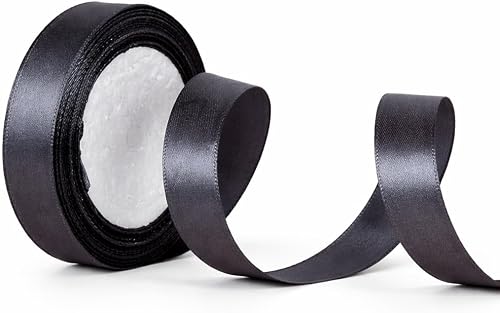 Satin Gift Ribbon Roll — DARK GREY