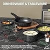 Astercook 21-Pc Nonstick Ceramic Cookware Set review 6 OzawaBear 23 Pcs Pots and Pans Set Non Stick, Ceramic Cookware Set Non Toxic with Detachable Handles, Healthy Induction Cookware Oven Safe RV Kitchen Set, PFAS PFOA & PTFE Free, Black #5